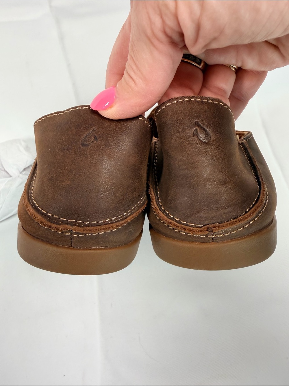 OLUKAI Women’s Size 8.5 Shoes Slip On Style Leather Nohea Nubuck Loafer - Picture 9 of 14